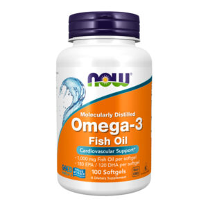 Omega-3 Fish Oil, Molecularly Distilled 100 Softgels