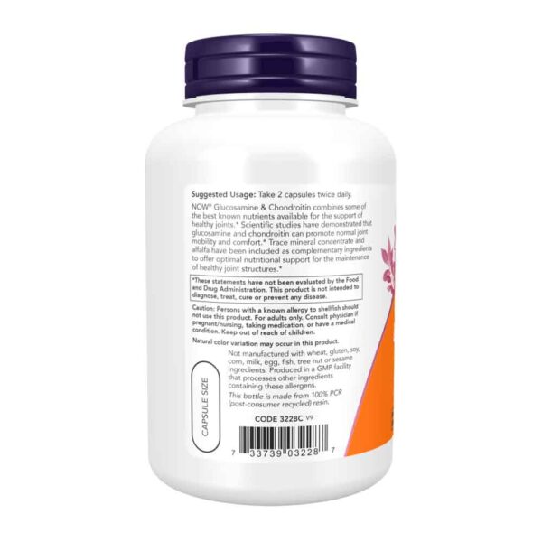 Glucosamine & Chondroitin with Trace Minerals 240 Veg Capsules - Image 3