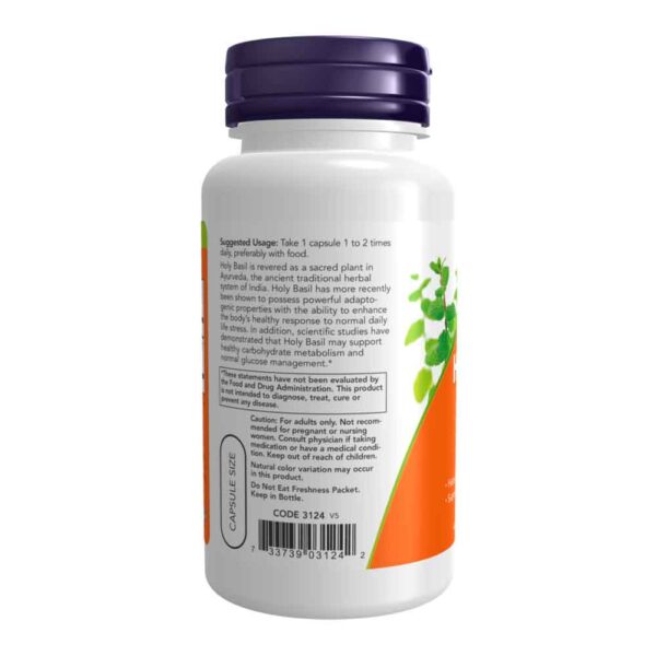 Holy Basil Extract 500 mg Veg Capsules - Image 3