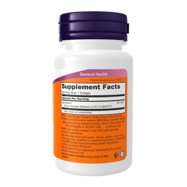 Lycopene 20 mg 50 Softgels - Image 2