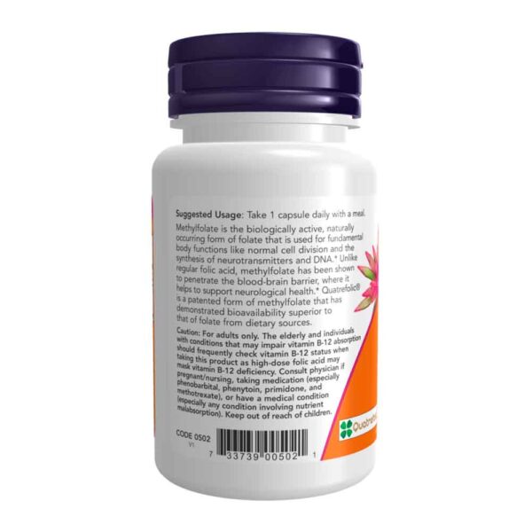 Methyl Folate 5000 mcg Veg Capsules - Image 3