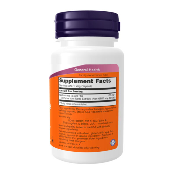 Nattokinase 100 mg Veg 120 Capsules - Image 2