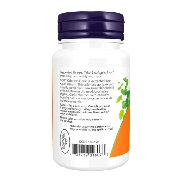 Odorless Garlic 250 Softgels - Image 3