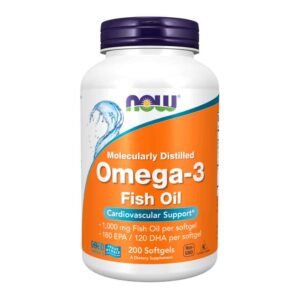 Omega-3 Fish Oil, Molecularly Distilled 200 Softgels