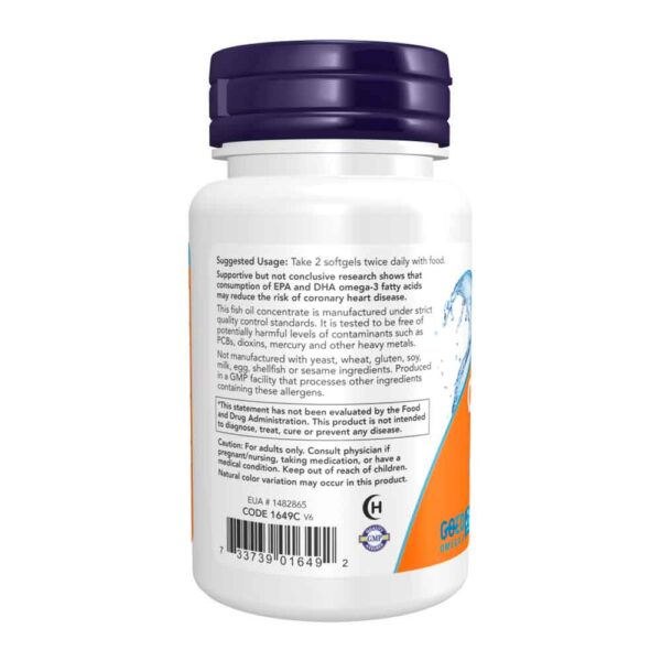 Omega-3 Fish Oil, Molecularly Distilled 200 Softgels - Image 3