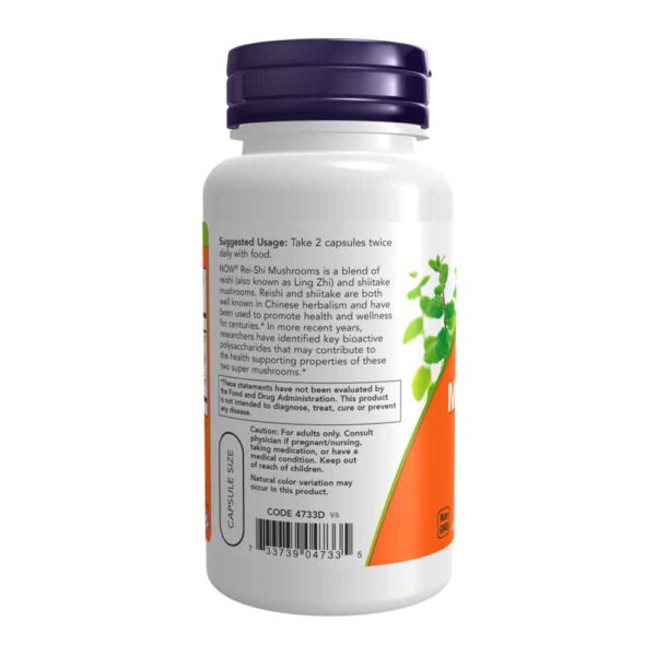 Rei-Shi Mushrooms 270 mg Veg Capsules - Image 3