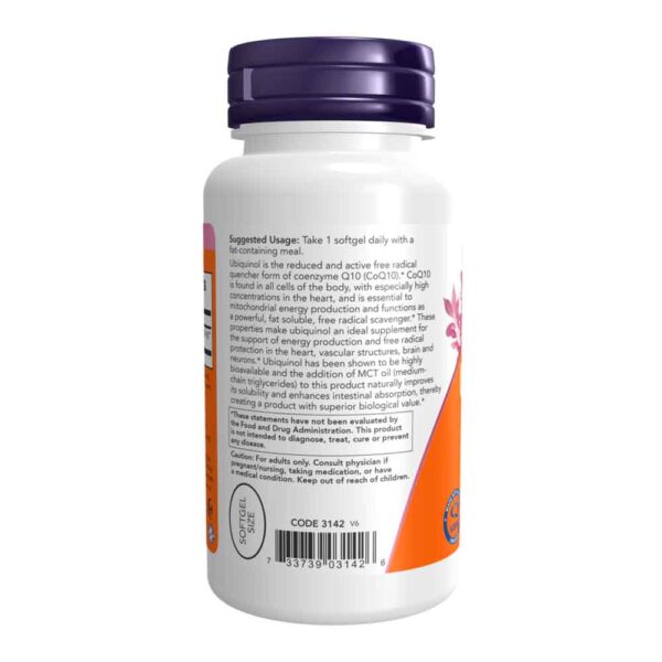 Ubiquinol 100 mg 60 Softgels - Image 3